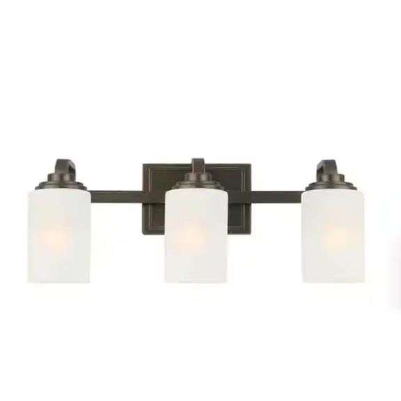 21 in. 3-Light Oil-Rubbed Bronze Vanity Light image