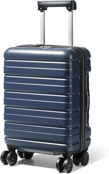 Lekesky Carry On 20" ABS Case, TSA Lock, Blue image