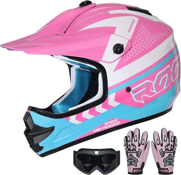 Youth Dirt Bike Helmet DOT Full-Face ATV Off-Road image