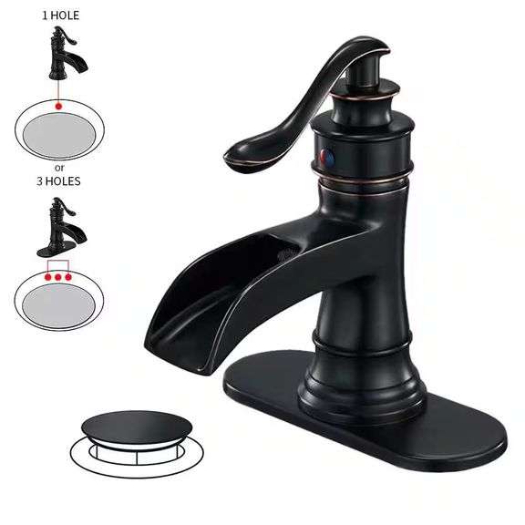 Waterfall Single-Handle Faucet, Oil Rubbed Bronze image