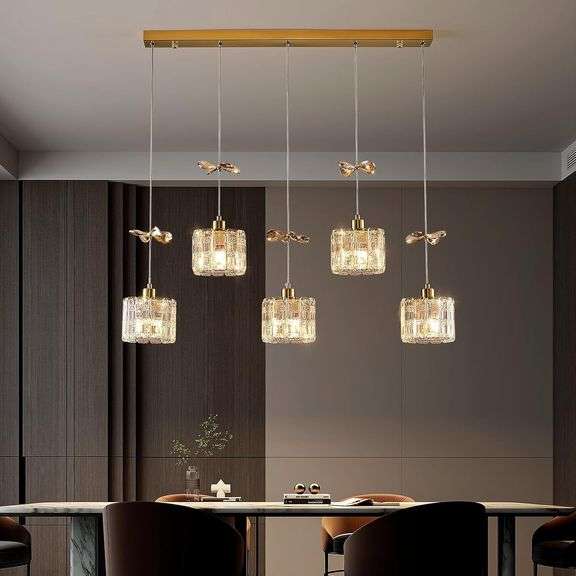 BADUO Island Lights 5-Light Kitchen Pendant image