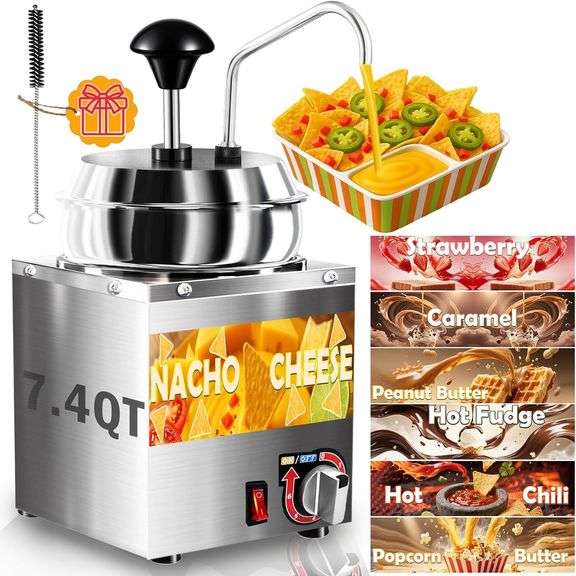 Nacho Cheese Dispenser 7.4Qt Warmer with Pump image