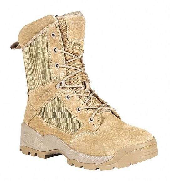 5.11 Tactical Boot: Plain, Coyote, Front Zipper, R image