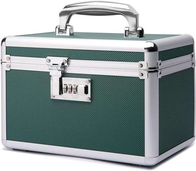 Lockable Medication Box with Portable Case (Green) image