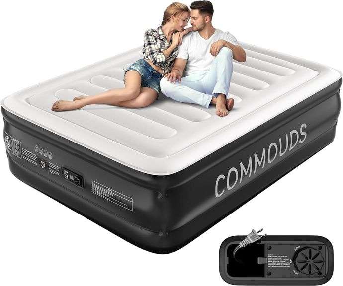 COMMOUDS Queen Air Mattress with Built-in Pump image