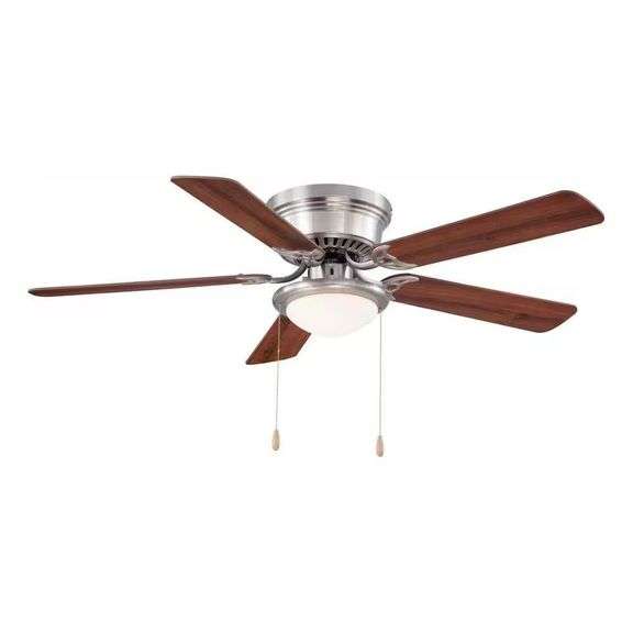 52 in. LED Brushed Nickel Ceiling Fan with Light image