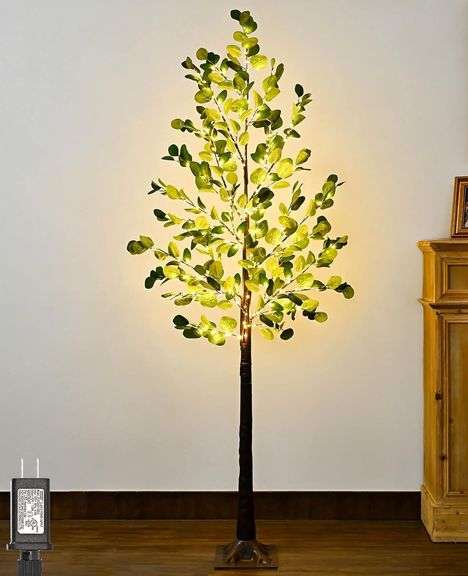Lighted Eucalyptus Tree 6FT 270LED with Lights image