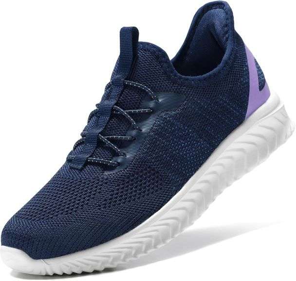 STQ Womens Fashion Sneakers Size 7.5 Navy Purple image