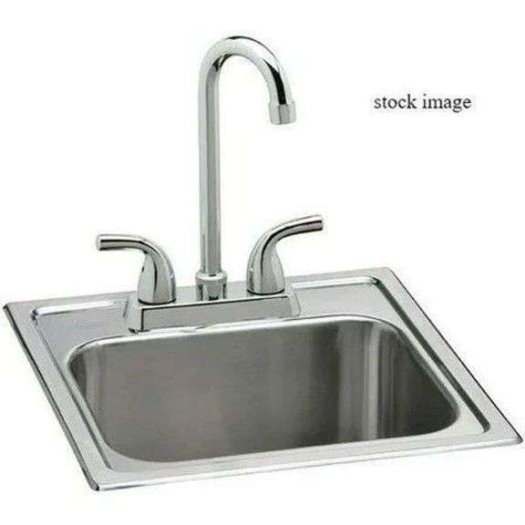 Elkay Drop-in 15" Stainless 2-Hole Bar Sink image