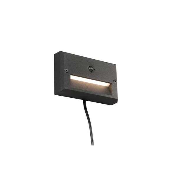 Low Voltage Black Motion-LED Stair Light with Lens image