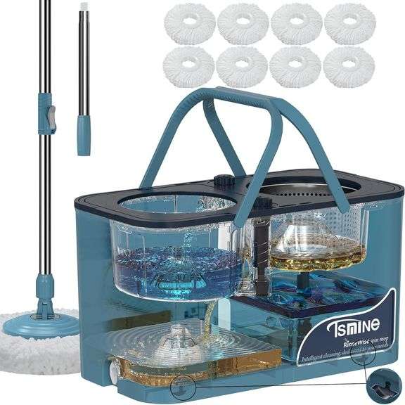 Gen 1 Large-Capacity Spin Mop & Bucket with Wheels image