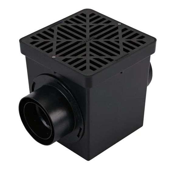 9 x 9 in. Plastic Square Drainage Basin, Black image