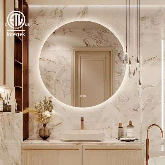 36 in. Round Frameless LED Vanity Mirror image