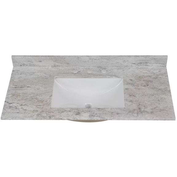 43 in. Vanity Top, Solid Surface White image
