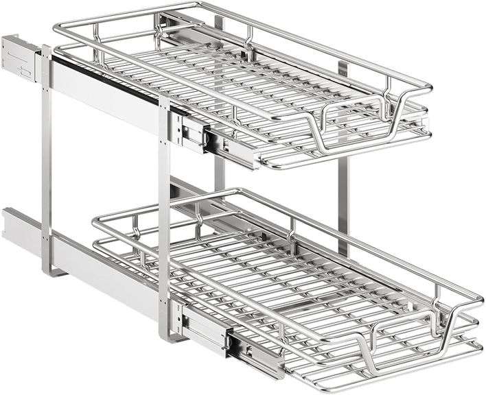 2-Tier Cabinet Pull Out Shelf (12" W x18 D) image