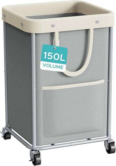 JYPS Laundry Basket with Wheels 150L image