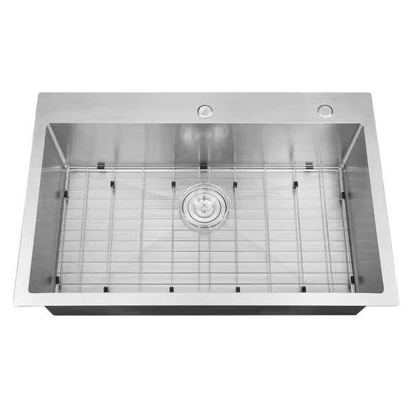 Attop 33" Single bowl Stainless Sink with Grid image