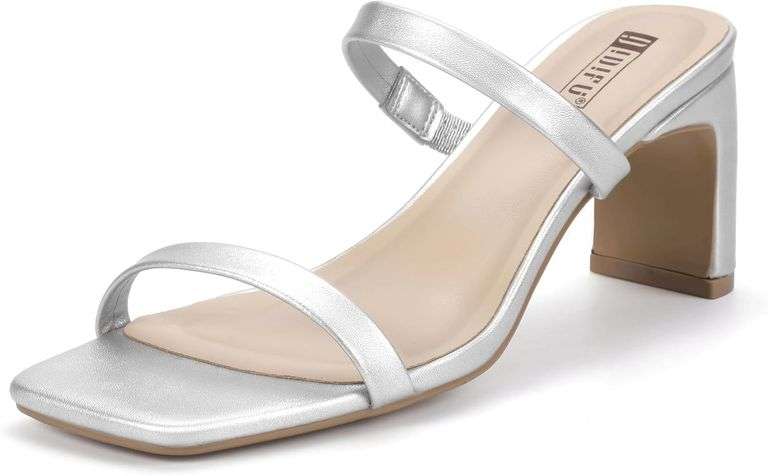 IDIFU IN3 Chunky Heels Low Block Open Toe Sandals Size 8 image