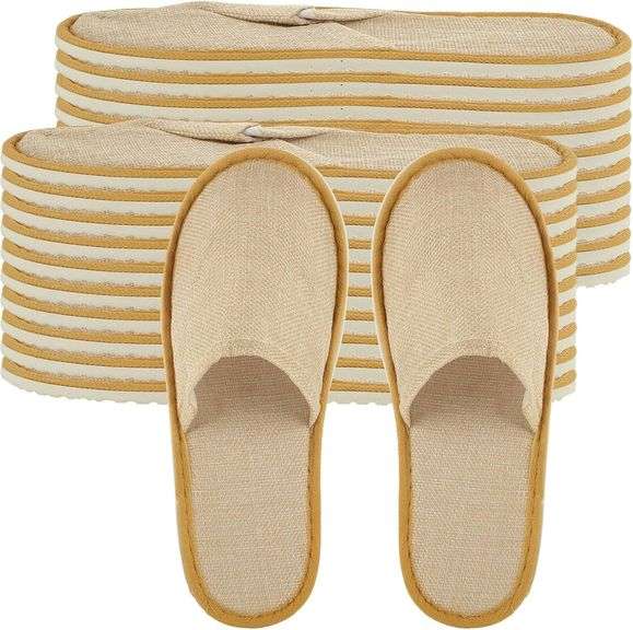 10 Pairs Disposable Spa Slippers Closed Toe image