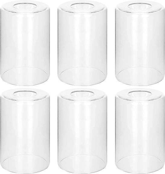 6 Pack Clear Glass Shades, 5.51"H x 3.94"D image