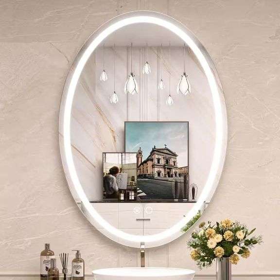 24x36 Oval LED Vanity Mirror, Anti-Fog image