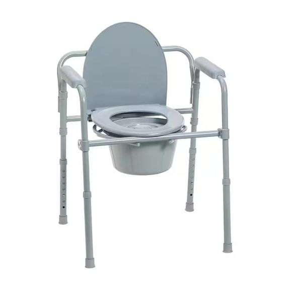 Folding Steel Bedside Commode image