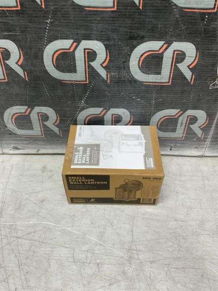 Small Wall Lantern, White & Clear Glass image