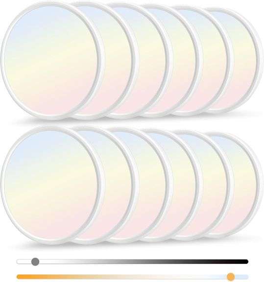 12 Pack 12" Dimmable LED Ceiling Light 28W 3200LM image