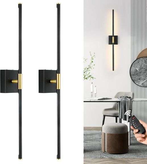 40-Inch Battery Wall Sconce Set (2) with Remote image