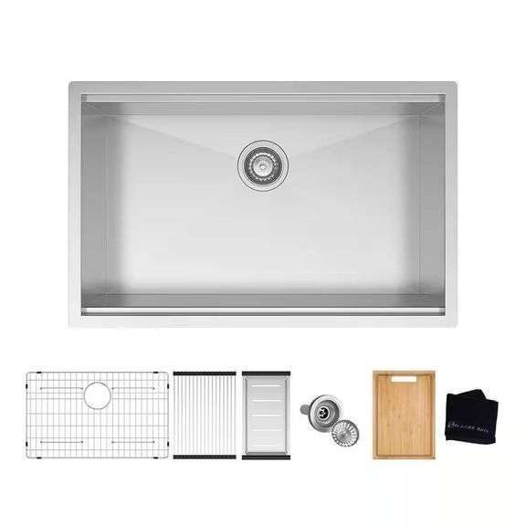Zero Radius 30" Undermount Stainless Steel Sink image