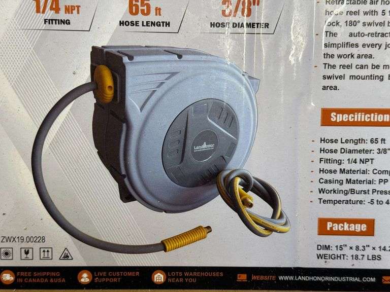 2025 Land Honor 65' Retractable Air Hose Reel image