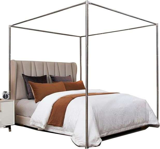 Stainless Steel Canopy Bed Frame Full image