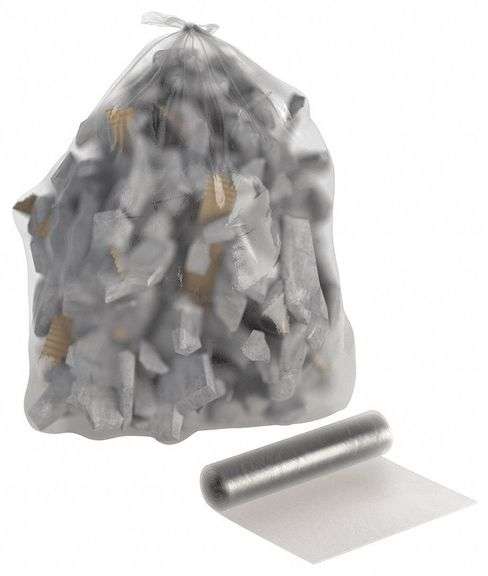 GRAINGER 56 gal Trash Bags, 150 PK, Clear image