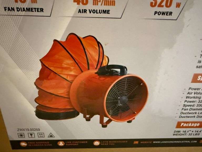 2025 Land Honor UBF10 10" Utility Blower Fan image