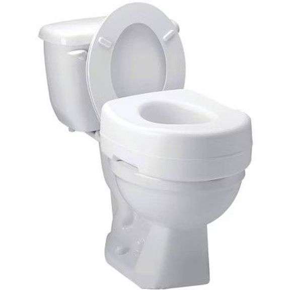 Carex Raised Toilet Seat - White image