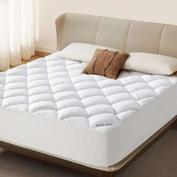 BEDLORE Queen Bamboo Mattress Topper Pad image