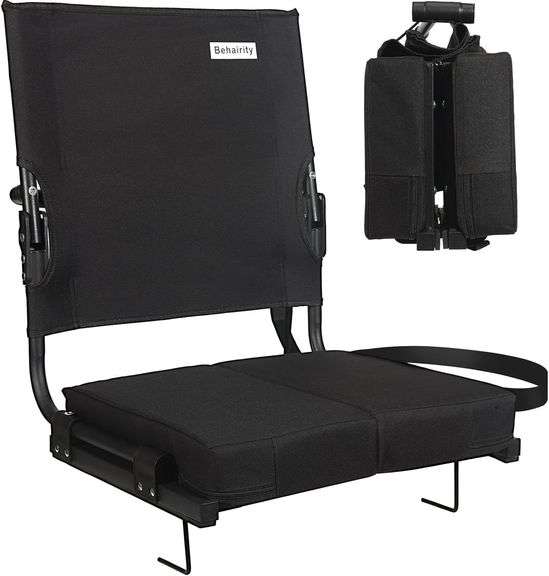 Stadium Seats for Bleachers, Wide, Portable, Black image