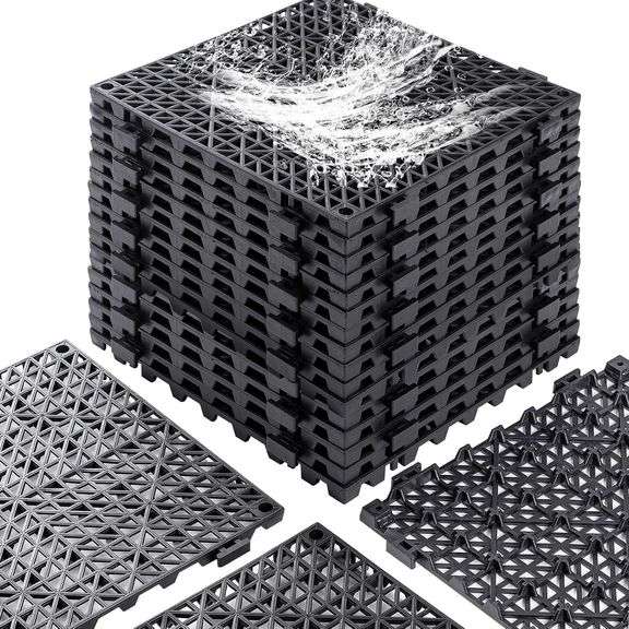 12 x12  Interlocking Floor Tiles, 12 Pack image