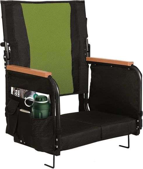 Extra Wide Stadium Seats with Back Support (Green) image