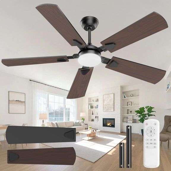 Ceiling Fan with Lights, 52-Inch, Remote, DC Motor image
