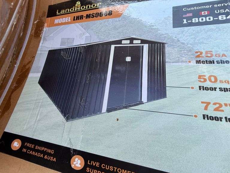 2025 Land Honor MS0608 6' x 8' Galvanized Apex Roof Metal Shed image