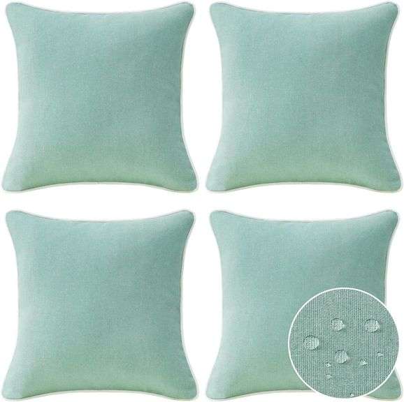 Outdoor Water-Repellent Throw Pillows Set 4 image