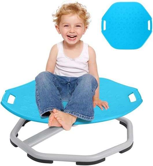 Autism Sensory Spinning Chair with Handle, Blue image