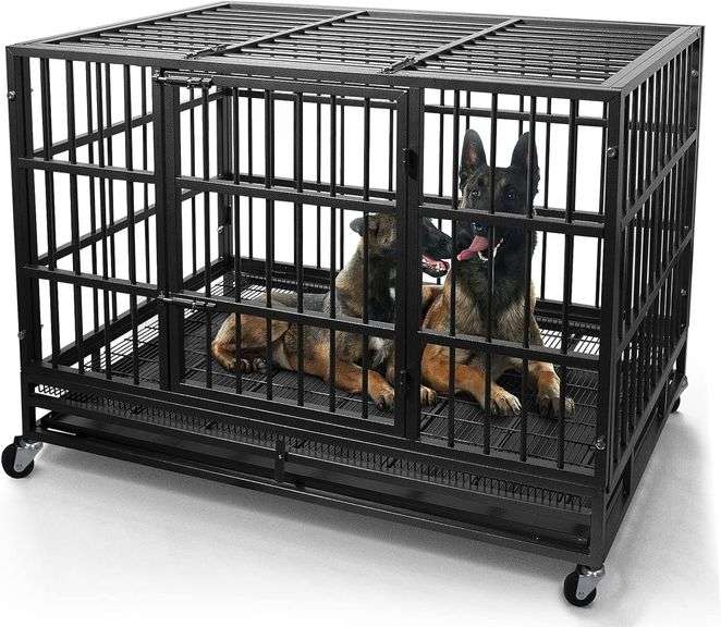 Oranland 48/38 Inch Heavy Duty Dog Crate Cage image