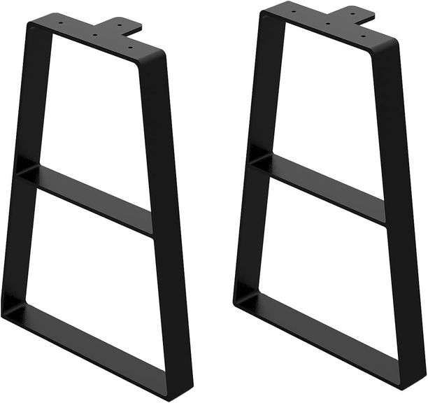 Orgerphy 18  Black Trapezoid Metal Bench Legs image