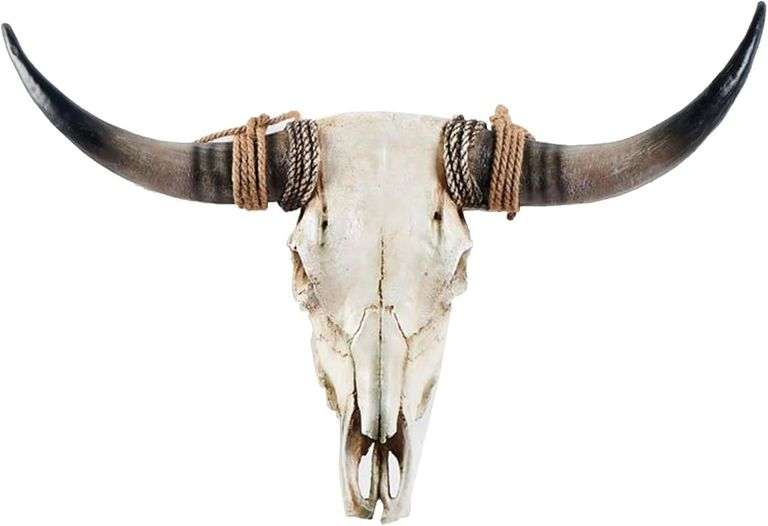 Cow Skull Wall Decor - Longhorn Faux Taxidermy image