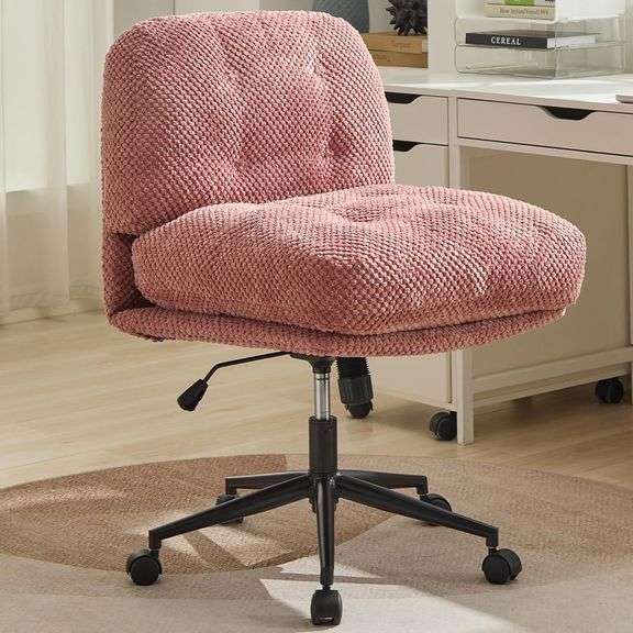 Criss Cross Chair on Wheels Ergonomic, Pink image