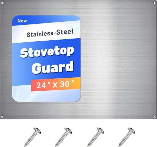 Stainless Steel Backsplash 24x30 with Screws image