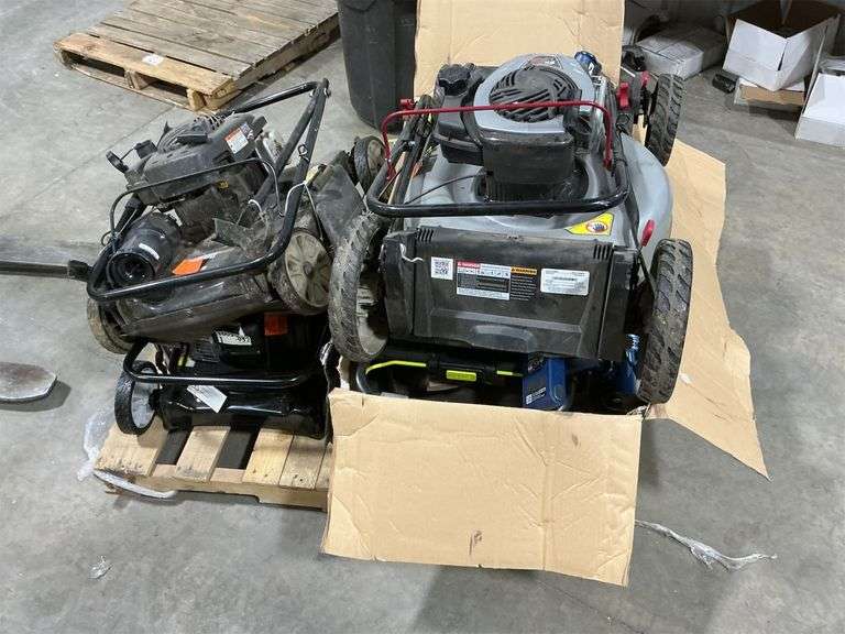 Pallet of Lawnmowers image