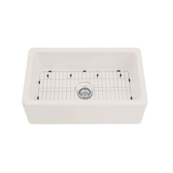 allen + roth Farmhouse Sink 30x18 Bisque image